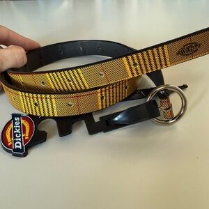 Dickies Clueless Yellow Plaid Synthetic Belt Women’s XS